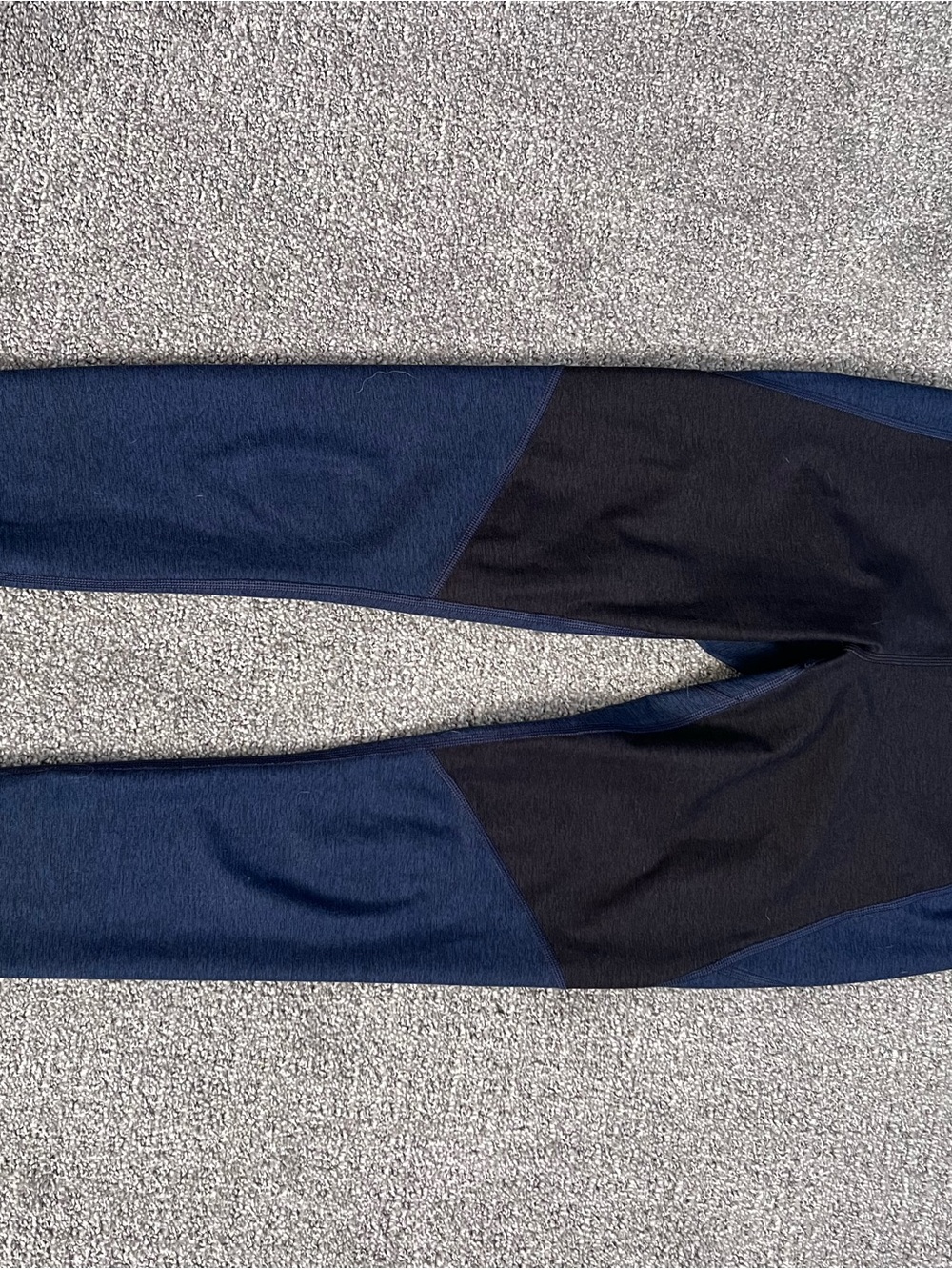 Outdoor Voices Navy and Black Colorblock Leggings